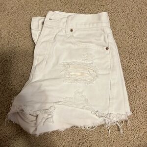 Pacsun White jean shorts, high rise size 25